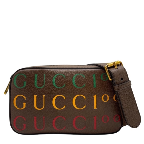 Gucci New 100 Anniversary Brown Leather Belt Bag - Picture 1 of 16